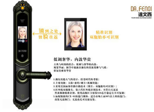 达文西DA.FENQI人脸识别门锁介绍